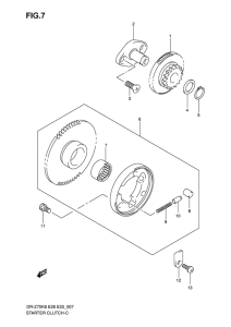DR-Z70 Муфта стартера