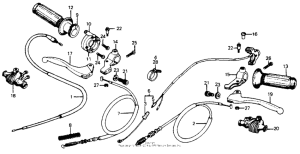 XR75 Handle lever + cable + switch