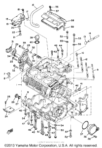 XS850SH Картер двигателя