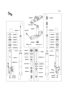 KLE650 Передняя вилка