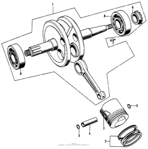 CT70 Коленчатый вал и поршни