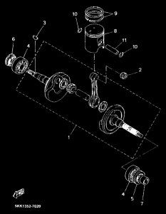 YN100 Коленчатый вал и Поршень