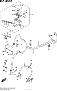 GSX1300R (ABS) Front Brake Hose (Gsx1300Ral6 E28)