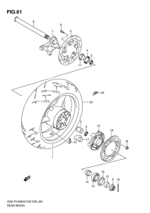 GSX-R1000 Rear wheel complete assy