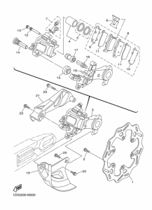 WR250F Задний суппорт
