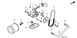 VT1100C3 Oil filter / oil pump
