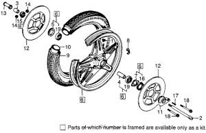 CB750 Front wheel + disc