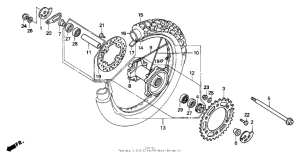 XR650L Переднее колесо