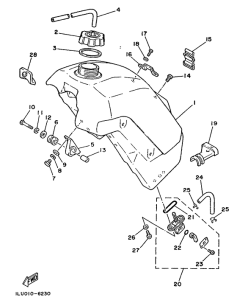 YZ250 Топливный бак