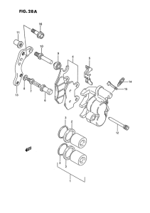 RM125 Передний суппорт
