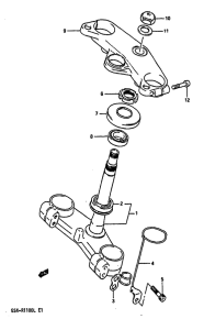GSX-R1100 Траверса нижняя