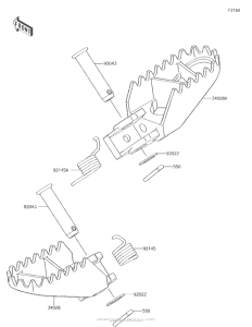 KX100 Подножки