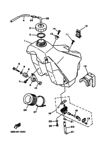 YZ250 Топливный бак