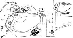 XR500 Топливный бак