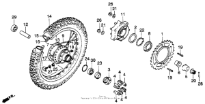 XL250S Rear wheel 78-81