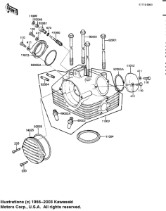 KZ250 Cylinder head / covers
