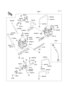 EX250 Carburetor(1 / 2)(ex250-h13-h15)