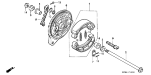 VT600C Задний тормоз