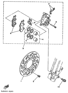 YZ250 Front brake. caliper