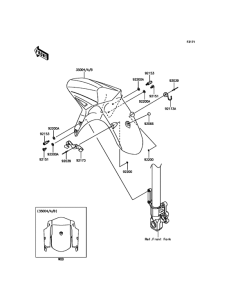 KLE650 Крыло переднее