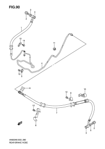 AN650 (ABS) Задние тормозные трубки
