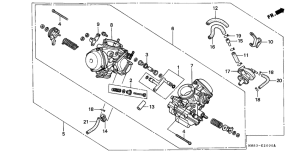 VT1100C Carburetor assy
