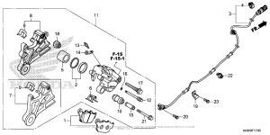 CB500F (ABS) Задний суппорт