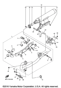 XVS950CT Выхлопная система