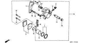 CR80R Передний суппорт