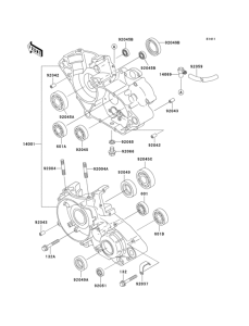 KDX125 Картер двигателя