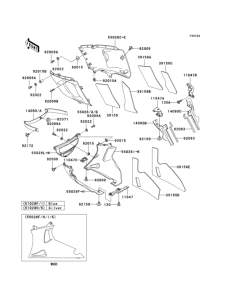 ZX600 Cowling lowers(1 / 2)(e12 / e13)