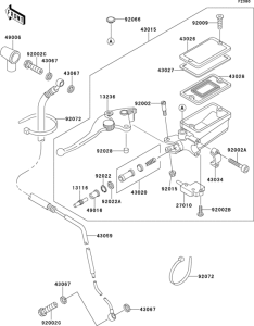 ZX1100 Цилиндр сцепления