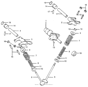 TL250 Распределительный вал и клапана