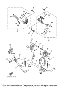 XP500G Подножки