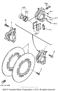 XJ700NC Front brake-caliper