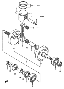 RM125 Вал коленчатый