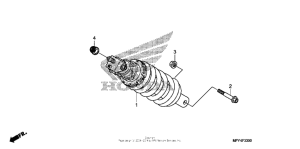 VT1300CT Задние амортизаторы
