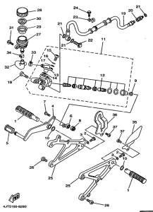 TZ125 Stand. footrest
