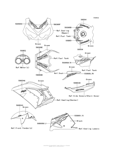ZX1400 Decals (Green)(Ecfa)
