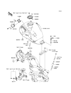 KLE650 Топливный бак