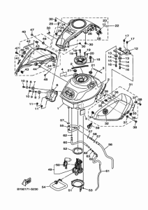 YZF-R3A Топливный бак