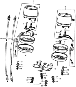 CL450 Speedometer + tachometer k6