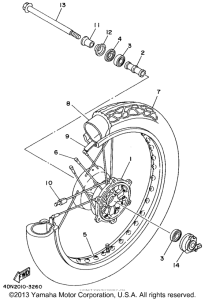 XV250 Переднее колесо