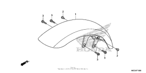 CB1100S (ABS) Переднее крыло