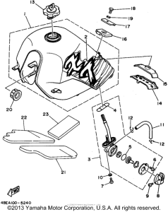 XT225G Топливный бак