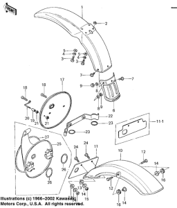 KX125 Number plate / fenders