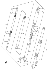 DR650 Передняя вилка