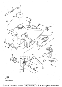YZ400FK Топливный бак