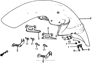 CX650 Переднее крыло