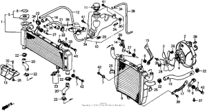 RVF750 Радиатор